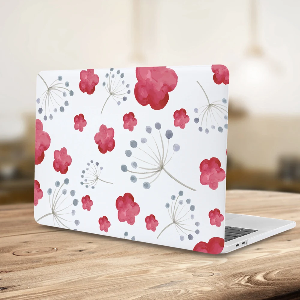 Кристальный однотонный белый цветочный принт чехол для MacBook Air 11 6 Новинка 13 3 Pro 15