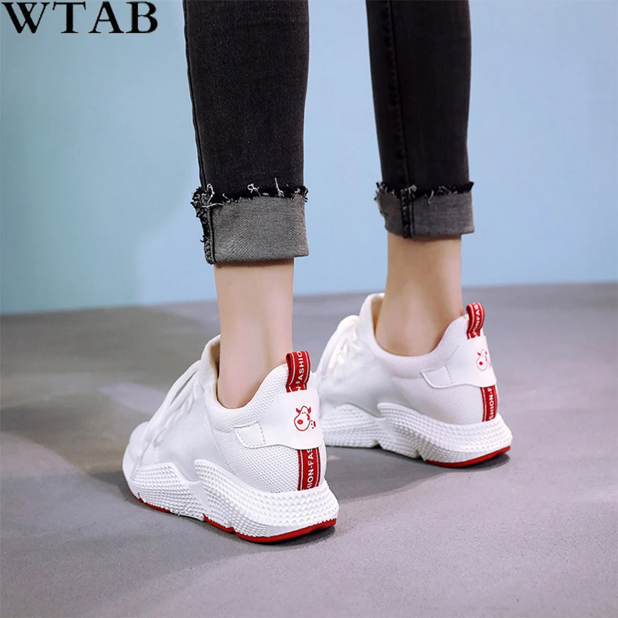 Кроссовки WTAB женские из Вулканизированной Ткани дышащие сетчатые без шнуровки