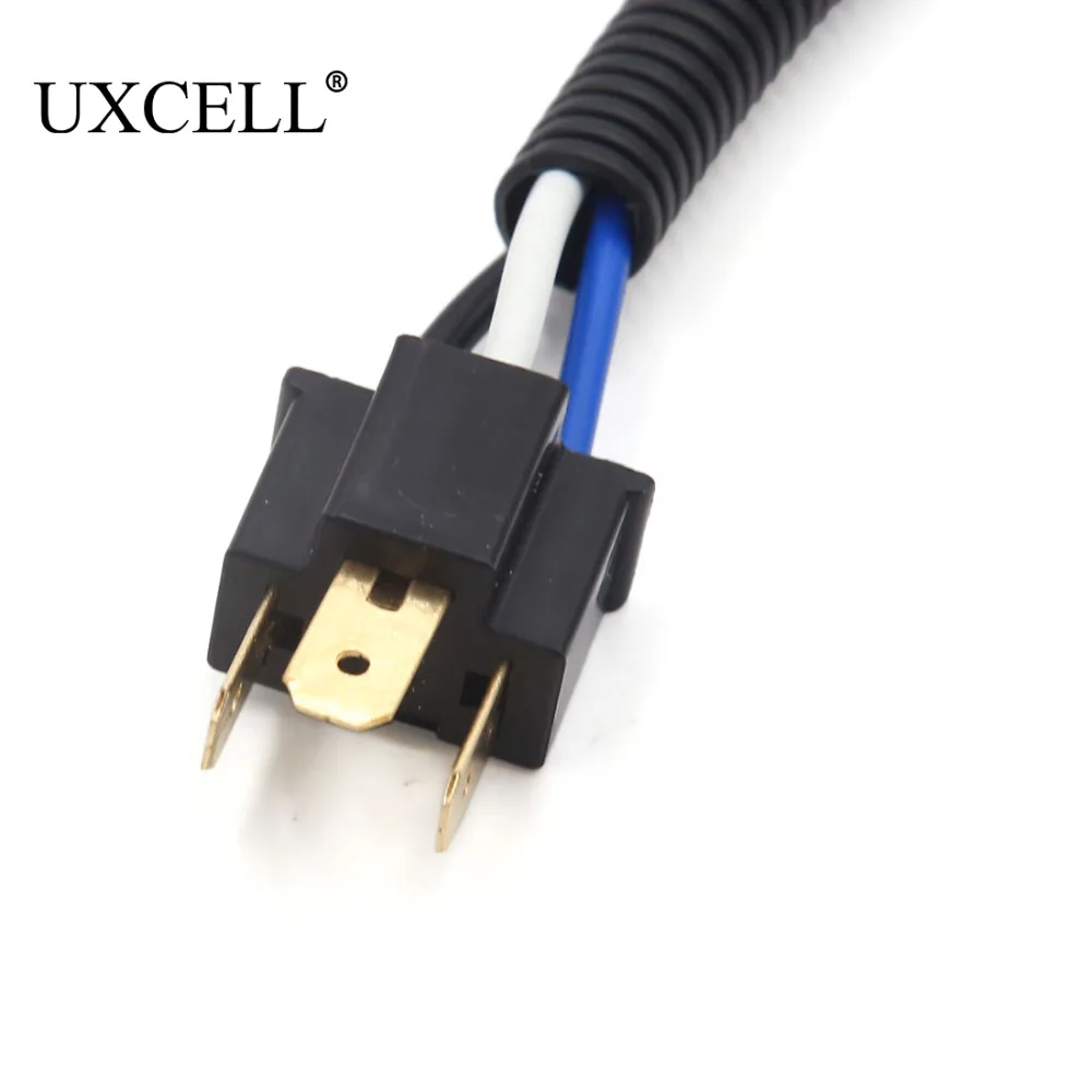 UXCELL H4 светодиодные лампы фары Противотуманные проводной жгут разъем для