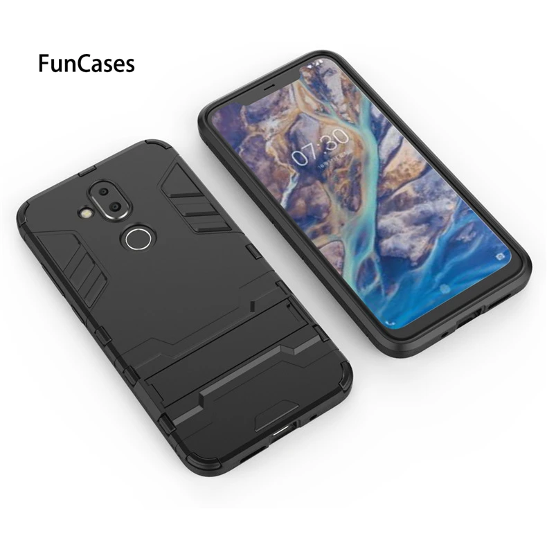 Для Nokia X7 Броня Железного человека чехол для телефона 7 1 плюс Невидимый стойка