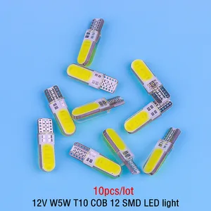 10 шт., белые Автомобильные светодиодные лампы T10 5730 4812 SMD 12 В