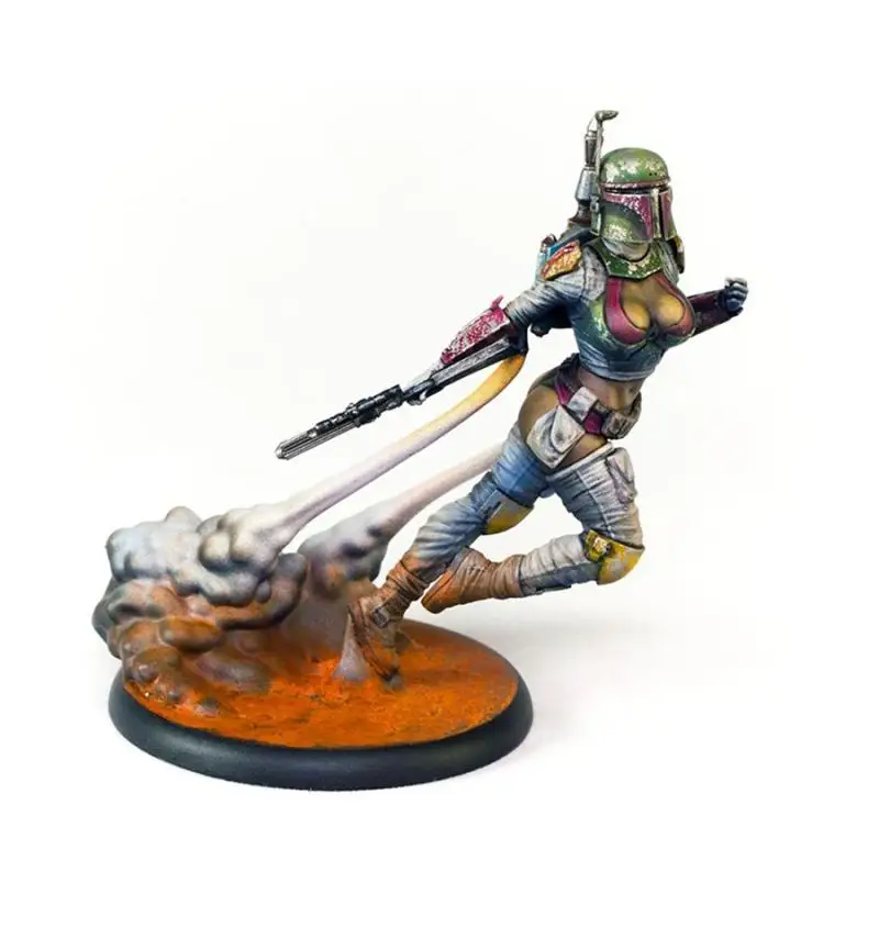 75MM Scale Классический 75 мм и 35 мм Масштаб Сексуальная Boba Звездные войны Смола Модель комплект рисунок - Цвет: 75MM Scale