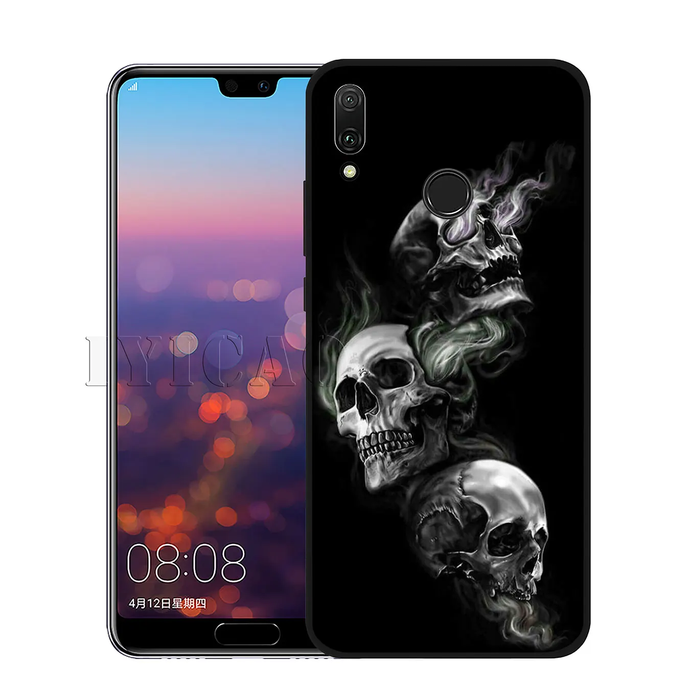 IYICAO мало смерть с косой Скелет Забавный силиконовый мягкий чехол для huawei P20 Pro P10 P8 P9 Lite мини P Smart крышка - Цвет: 3