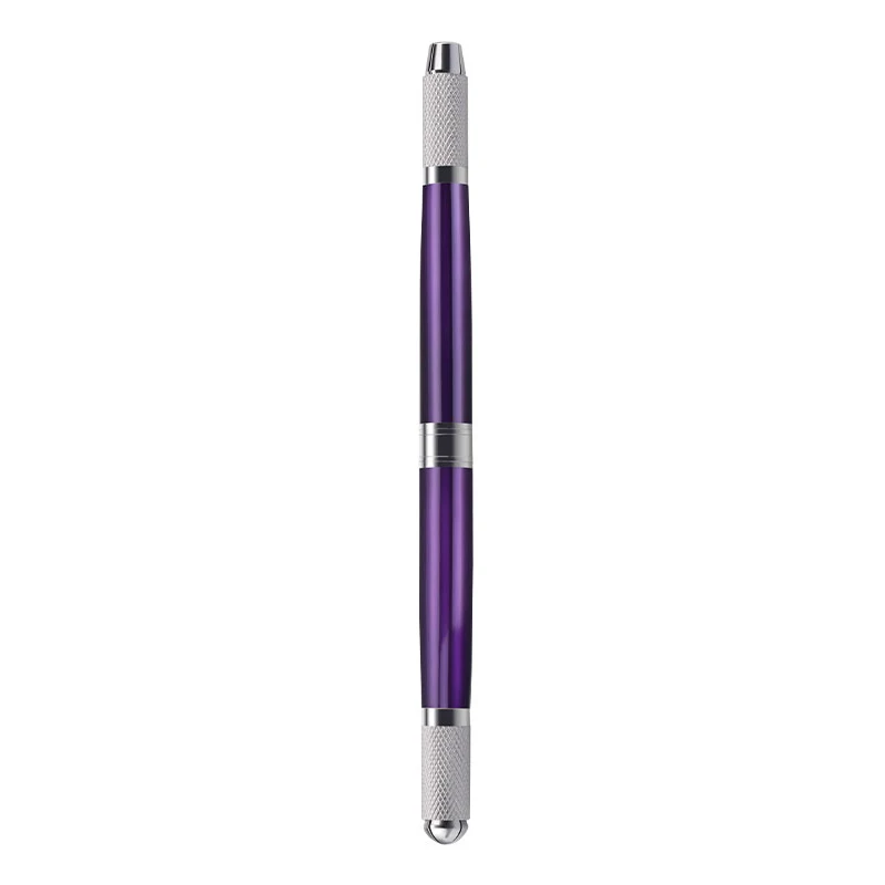 Purple Профессиональная микроблейдинг ручка для перманентного макияжа машина ручная ручка для бровей Макияж татуировки комплект 3 в 1 шт - Цвет: Purple