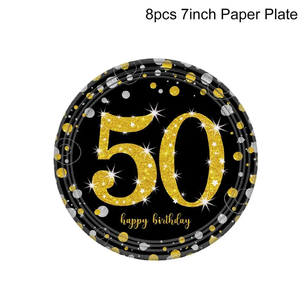 Paper Plate 50 QIFU 10 шт. 12 дюймов воздушные шары на день рождения 30 40 50 украшения для дня рождения для взрослых детей Гелиевый шар фольга, латекс, балон - Цвет: Paper Plate 50