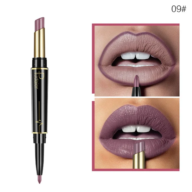 Matte Lipstick Wateproof Cosmetics Double Ended Long Lasting Lips liner Pencil Lipsticks Maquiagem Profissional Completa |