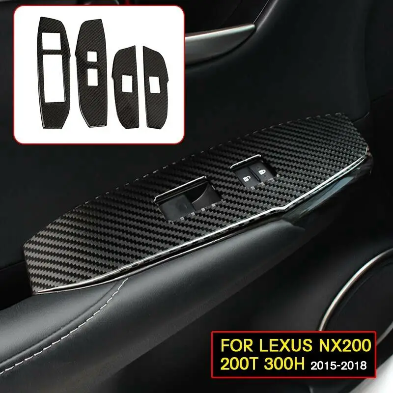 

Оконная панель из углеродного волокна pcmos, накладка для Lexus NX200 200t 300h 2015-2018, аксессуары для интерьера, наклейки, новинка 2020
