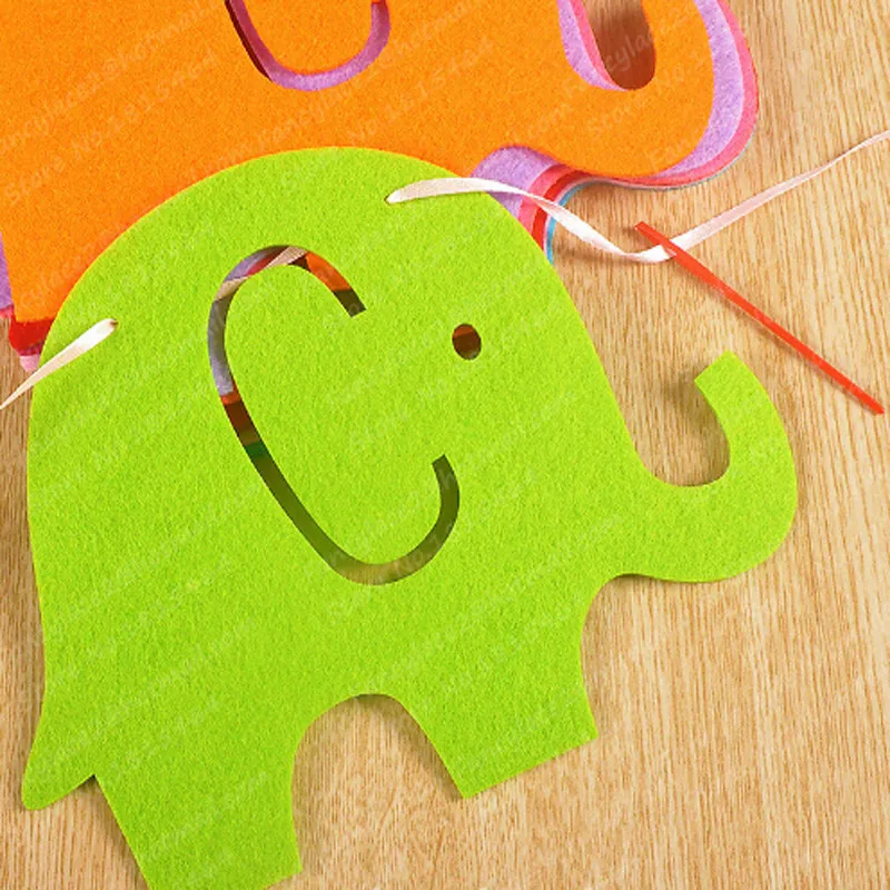 Нетканая гирлянда с изображением слона свадебные украшения вечерние баннеры для