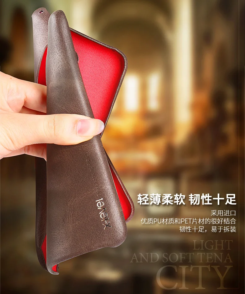 X-level Luxury Vintage PU Leather Phone case For Huawei P Smart Y7 Prime Edge Simple Slim thin leather back cover Enjoy 7s capas |