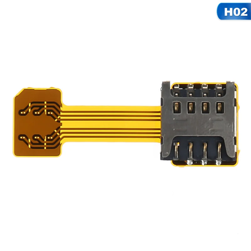H02 nano to micro Универсальный TF Гибридный Sim слот двойной sim-карты адаптер Micro SD удлинитель Nano Cato Android телефон для Xiaomi для HuaWei - Цвет: H02 nano to micro