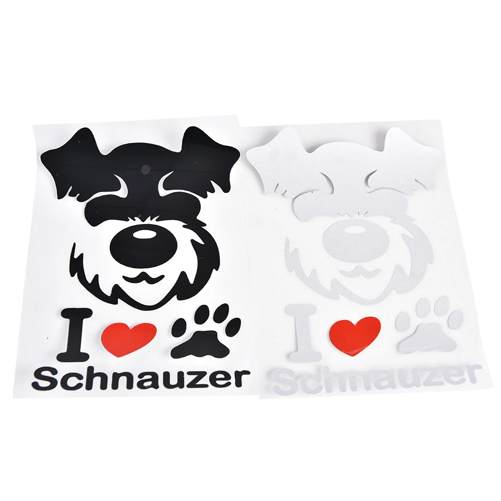 1 шт. черно белая Автомобильная наклейка s Pet Schnauzer с милым рисунком животных