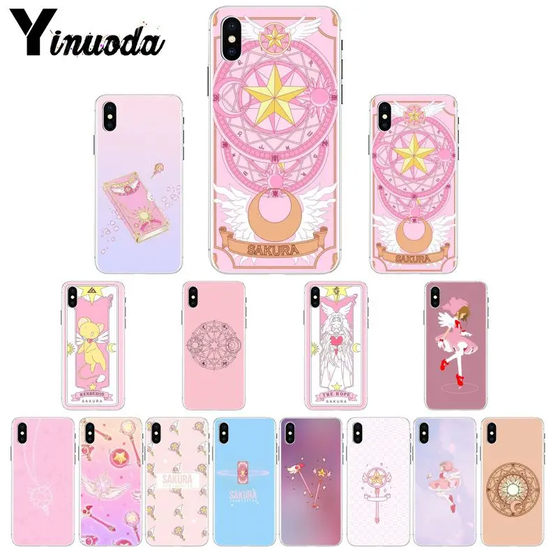Yinuoda Cardcaptor Sakura Мягкий силиконовый прозрачный чехол для телефона Apple iPhone 8 7 6 6S Plus X XS