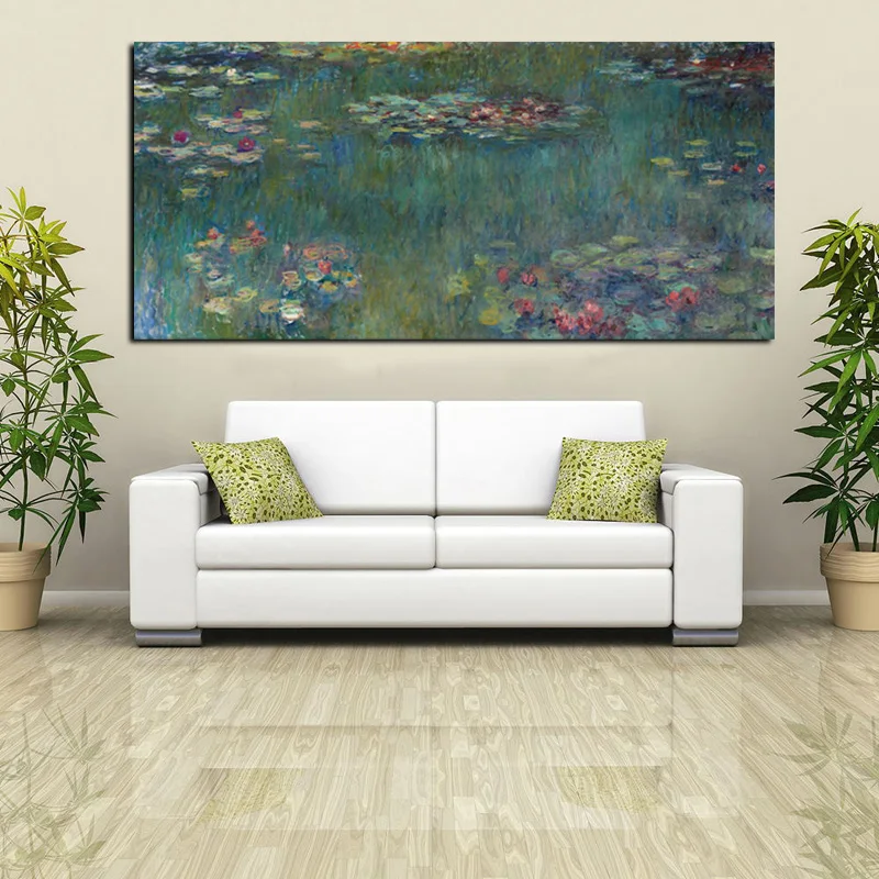 Распродажа картина маслом Monet Лотос Печать на холсте без рамки импрессионистская