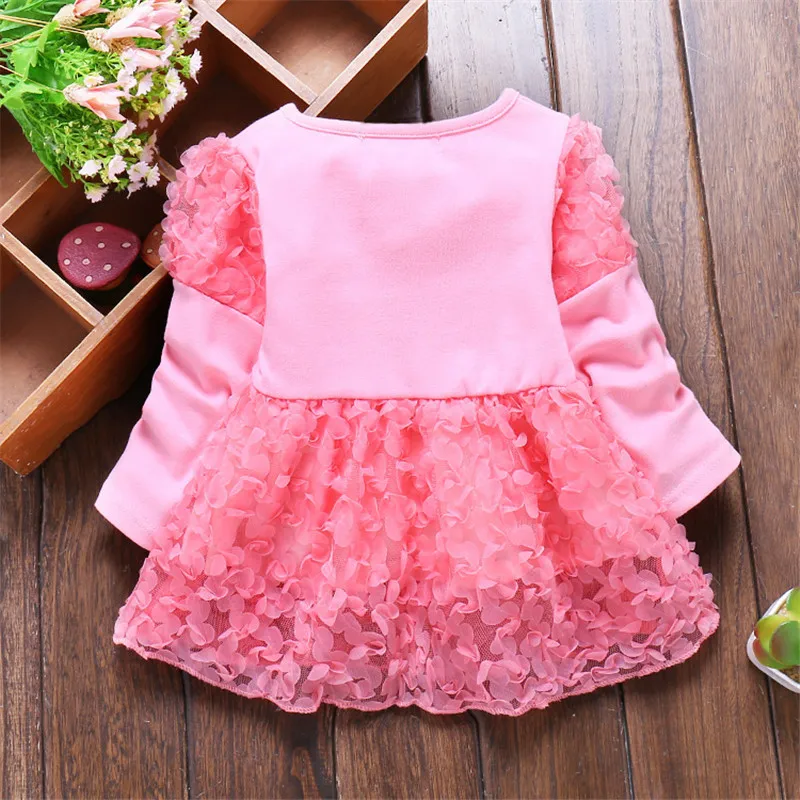 HziriP/2017 г. Новое осеннее платье для маленьких девочек одежда детей с бантом