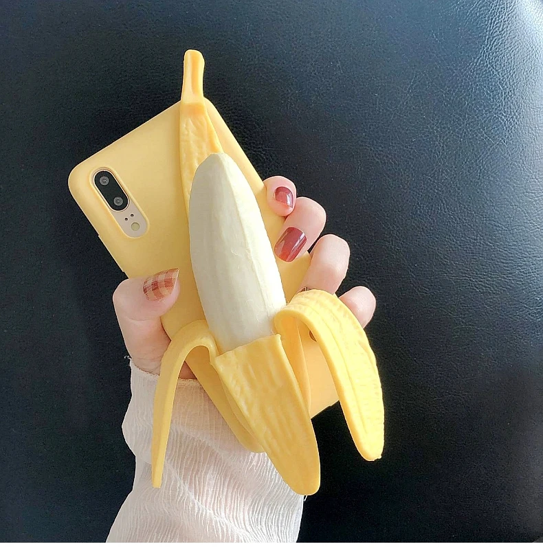 Ainike 3D Squishy Cute Banana Soft TPU Phone Case For Samsung Galaxy A5 A8 A6Plus 2018 A750 A6S A8S A20 A30 M10 A70 A2core S10 |