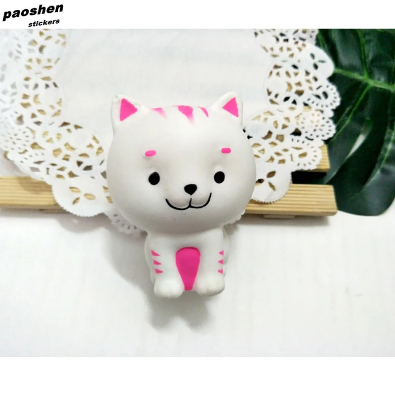 Кавайный мягкий забавный мультяшный котенок игрушка имитация медленный отскок