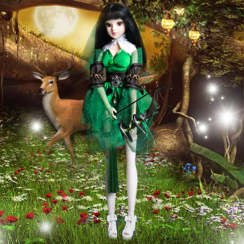 BJD MMGirl/12 созвездий серии 14 комбинированный наряд зеленого цвета обувь на высоком