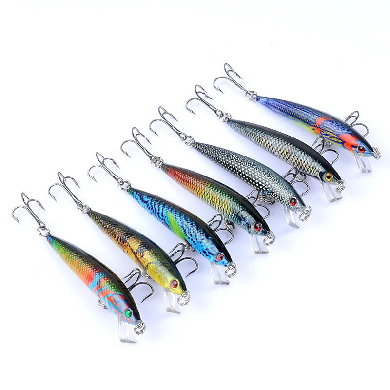 1 шт. 3D картина Minnow морские рыболовные приманки 7 5 см/5 4 г приостановить 0 3 m-0 9 m