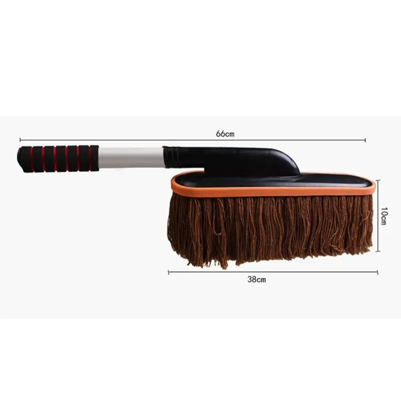 Car Retractable Cotton Wax Brush Wash Tweezers Dusting Cleaning Mop Supplies |