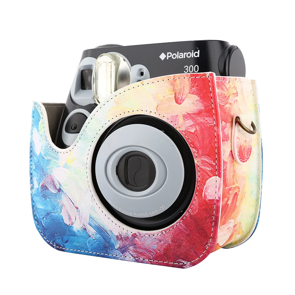 Моко искусственная кожа плечевой ремень Камера мешок подходит для Polaroid PIC-300/Fujifilm