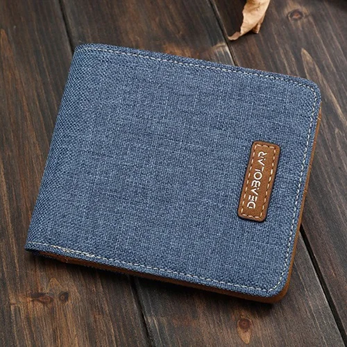 Coffee 1 Wallet Супер тонкий, винтажные короткие мужские кошельки, поперечный, много карт, вертикальный холщовый Кошелек для монет, кошелек для мужчин, студентов, подростков - Цвет: Coffee 1 Wallet