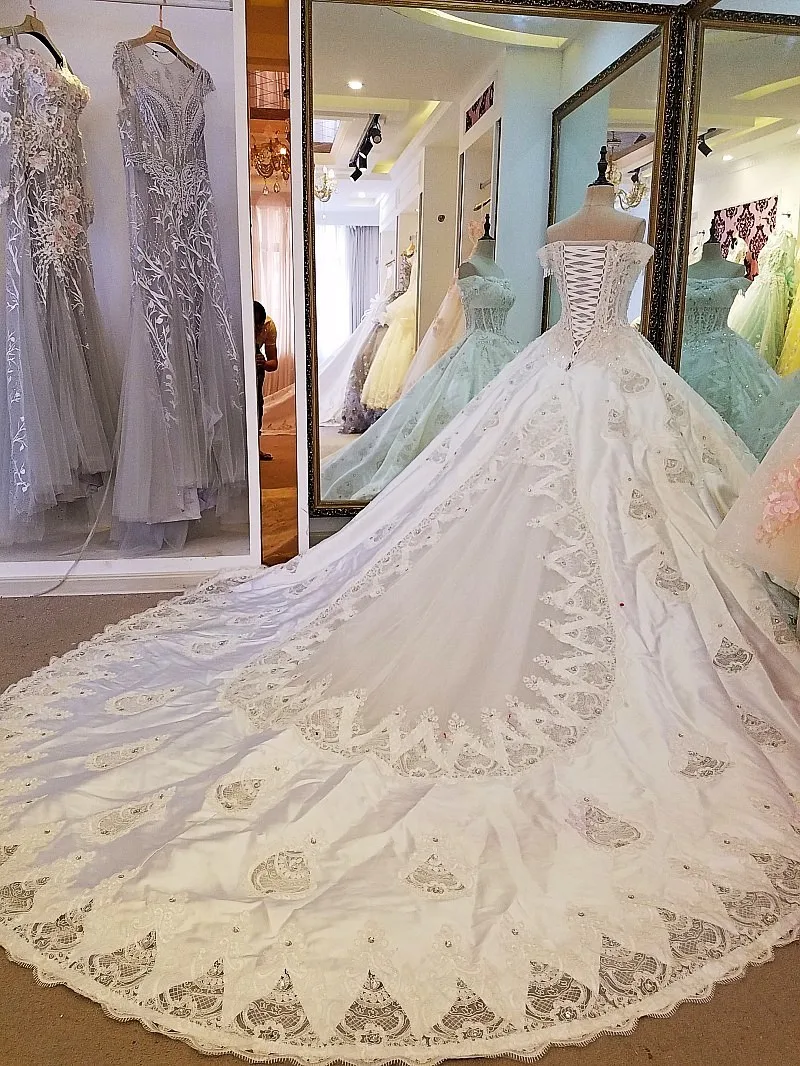 2018 новейшее свадебное платье принцессы с вырезом лодочкой Бальные платья