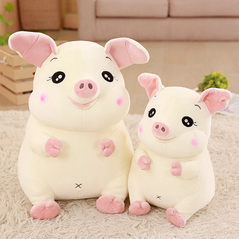 

30/ 40/50cm Creative Soft Pink Pig Stuffed Cute Animal Plush Toys for Children Lucky Piggy Kids Appease Doll Girls Birthday Gift