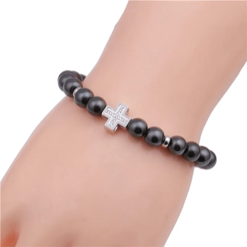 Браслет из гематита для мужчин и женщин изящный спортивный Магнитный фитнес