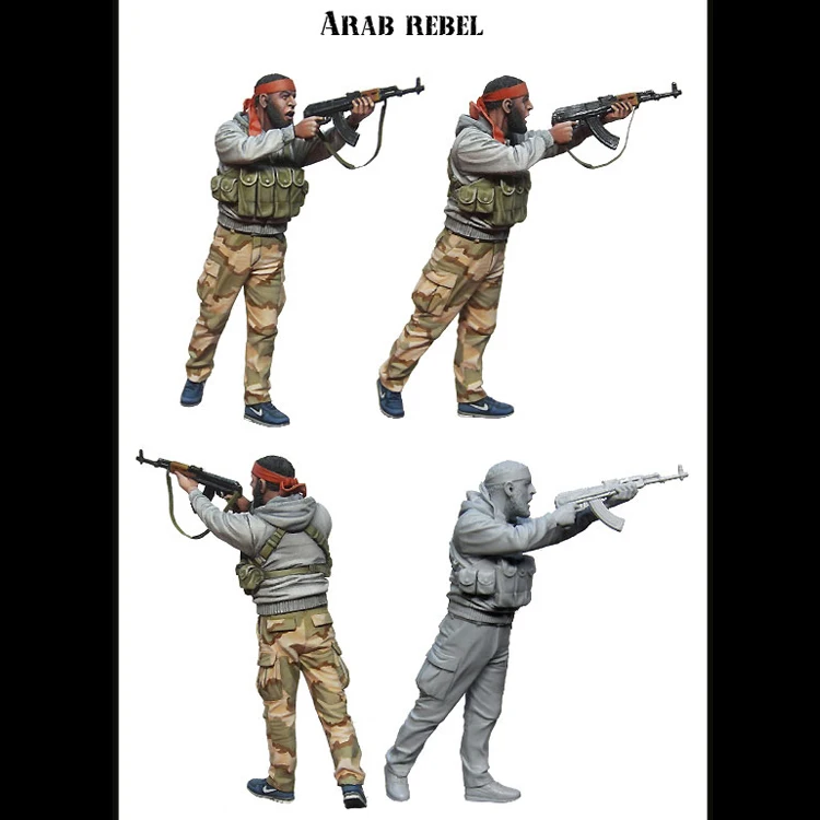 1/35 масштаб неокрашенные полимерные фигурки арабские rebel Коллекционная фигурка |