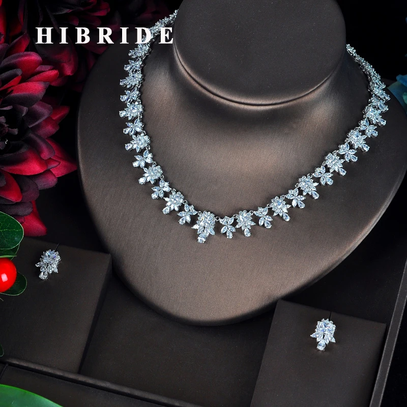 HIBRIDE элегантная бижутерия с цветочным дизайном наборы для женщин Свадебное