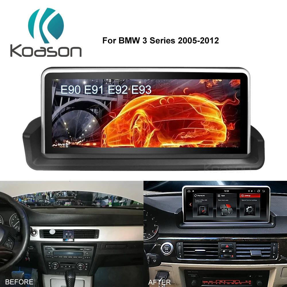 Автомобильный мультимедийный плеер Koason IPS большой экран 10 25 дюйма Android 8 1 для BMW 3
