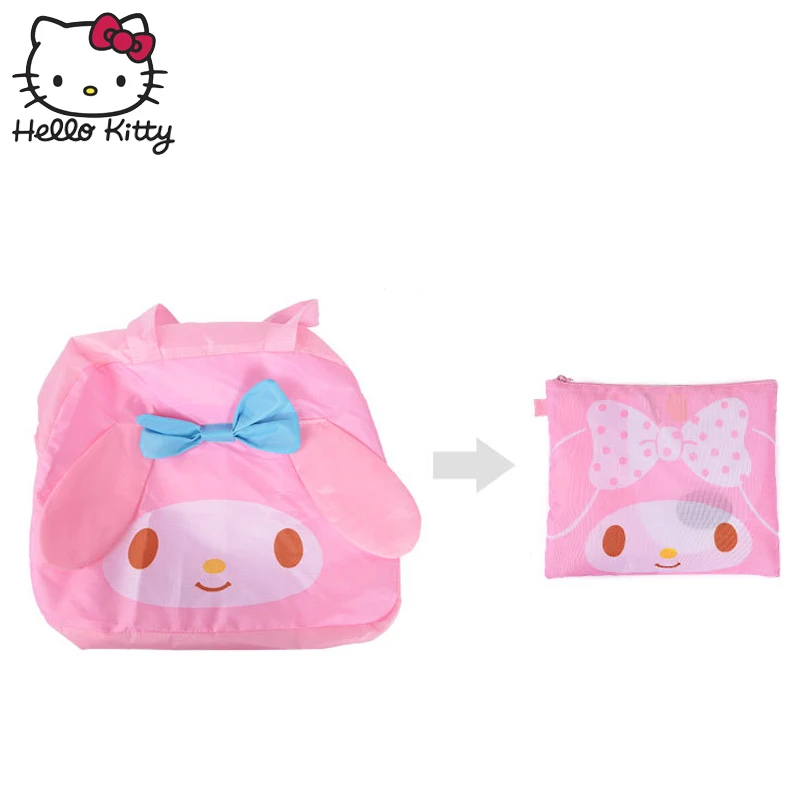 Милая розовая сумка на плечо с рисунком hello kitty для девочек и женщин, багаж для путешествий, переносные сумки для хранения, детские подарки, плюшевые рюкзаки для багажа