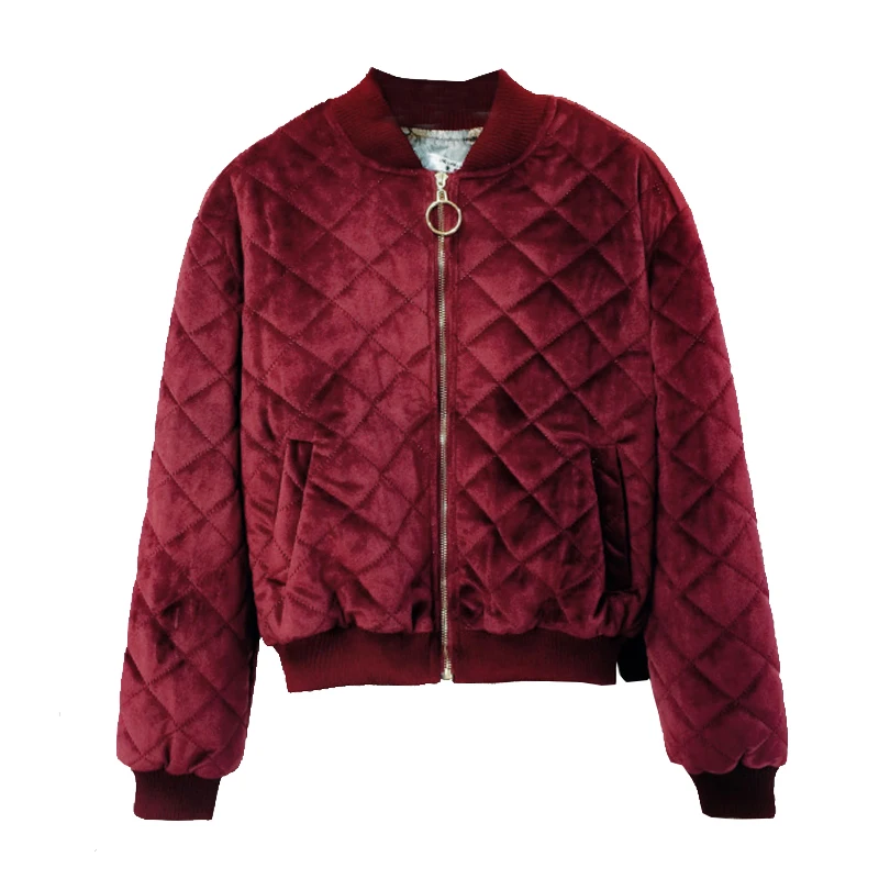 

Fashion women's short winter jacket Korean gold velvet loose cotton coat padded baseball clothing tide Women's high quality