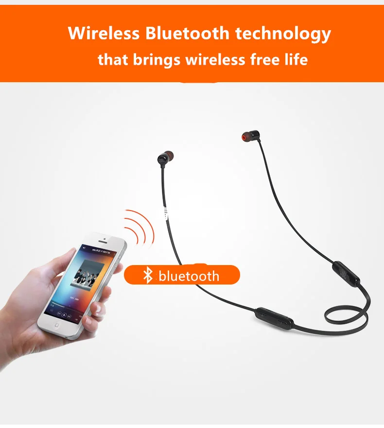 T110 BT беспроводные наушники Bluetooth наушники-вкладыши спортивные магнитные наушники для jbl