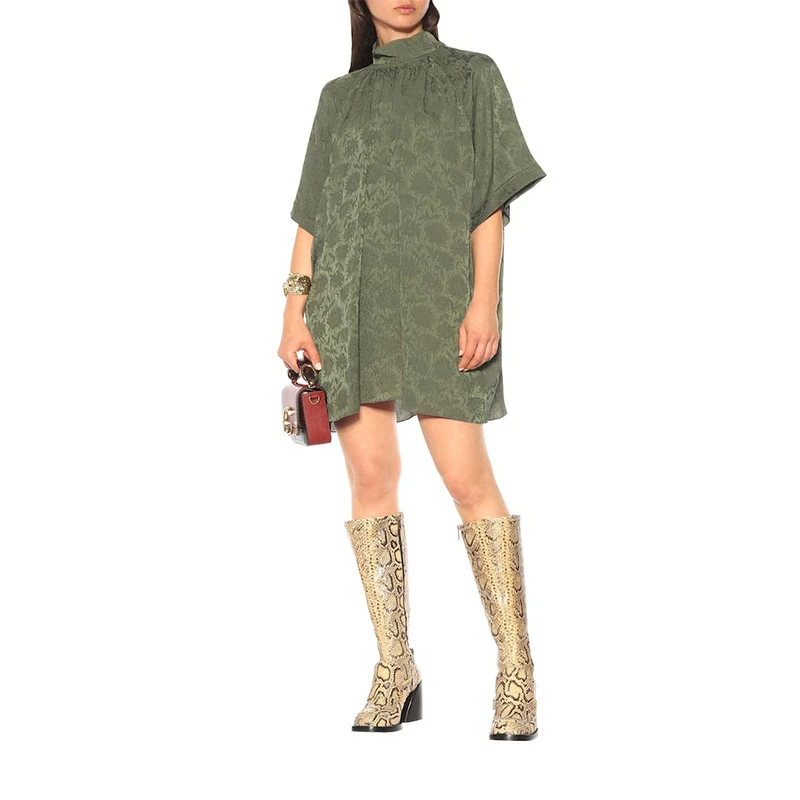 Buono Scarpe/женские ботинки с животным принтом; кожаные женские ботинки; Botas Fenimina; женские ботинки на массивном каблуке со змеиным принтом; Botas Mujer