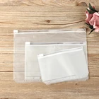 Пластиковый мешок для хранения косметики, водонепроницаемый органайзер для хранения тканевых ручек, на молнии, 5 шт.лот
