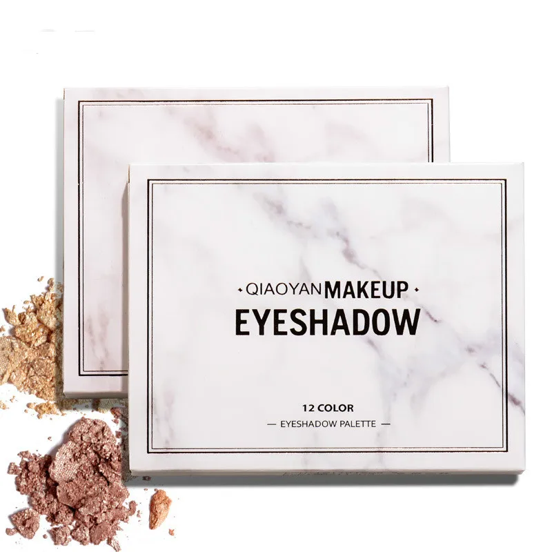 Матовые открытые мраморные тени для век водонепроницаемые 12 цветов цвет земли