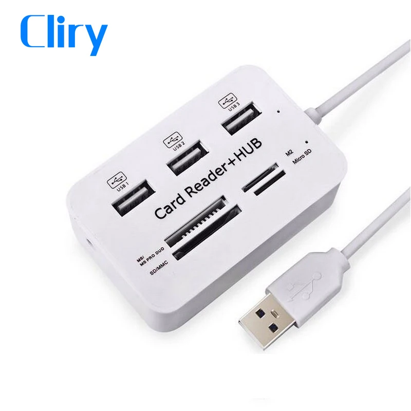 Cliry Мульти Микро USB концентратор 2 0 OTG комбинированный сплиттер SD TF кардридер