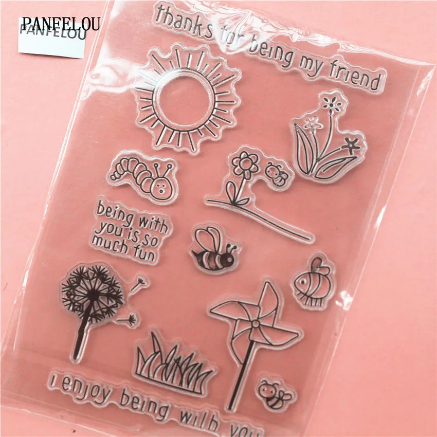 PANFELOU прекрасный червь прозрачный силиконовый штамп/печать для DIY