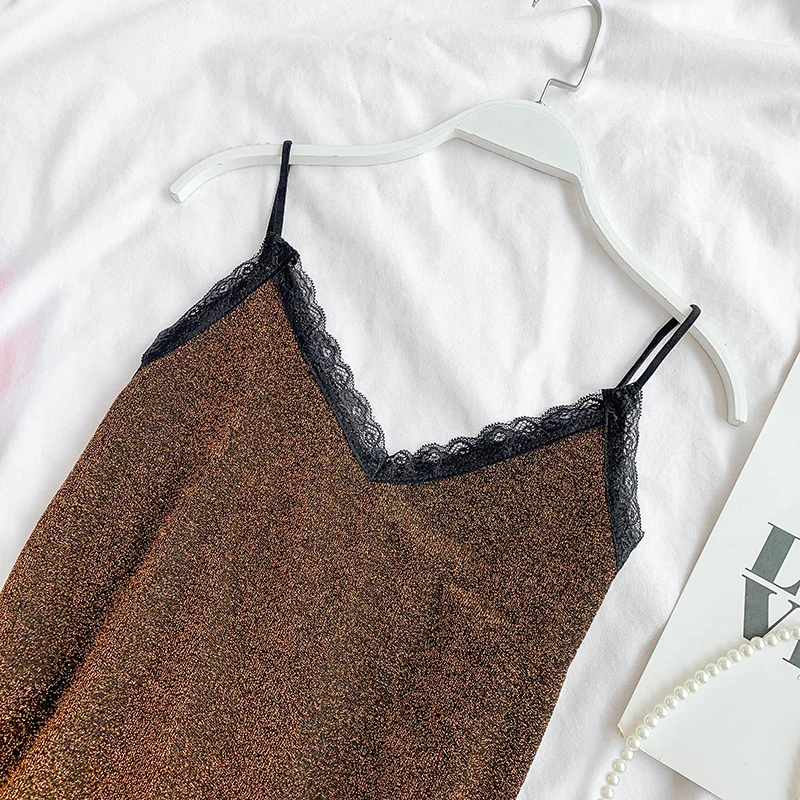 2019 новая женская мода блузка рубашка кружева шить Яркий шелковый жилет