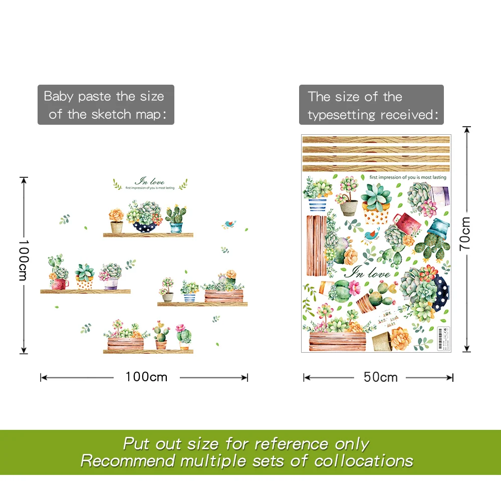 PVC Removable Wall Decal for DIY Decoration - Garden Plant Wall Sticker Bonsai Home Decoration Sticker Ideal for Living Room and Kitchen image 5