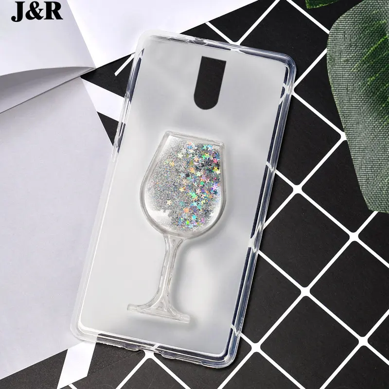 Case For Doogee BL7000 Liquid Quicksand Cover BL 5000 Glitter Wine Glass Transparent Clear Soft TPU Shining Silicone |