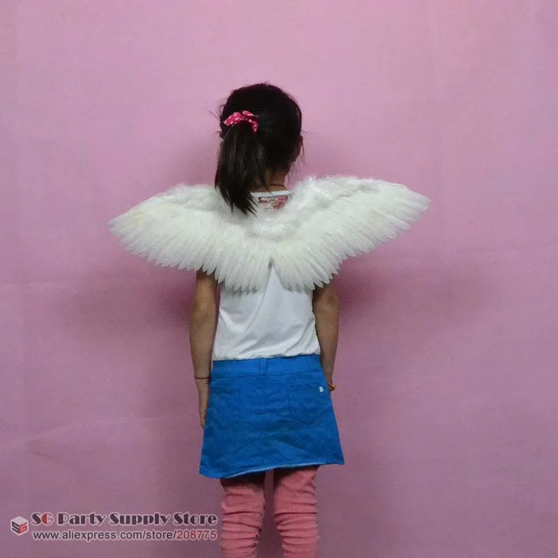Оптовая продажа детские белые крылья из перьев ангела красивые подарки на день