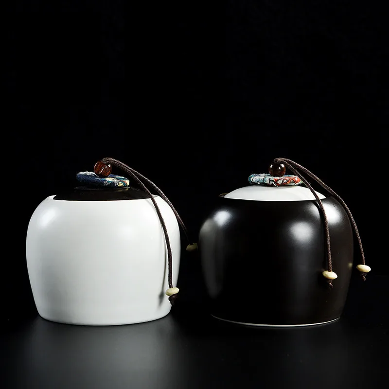 Ретро черный белый цвет Чай канистра конфеты контейнеры банки для хранения