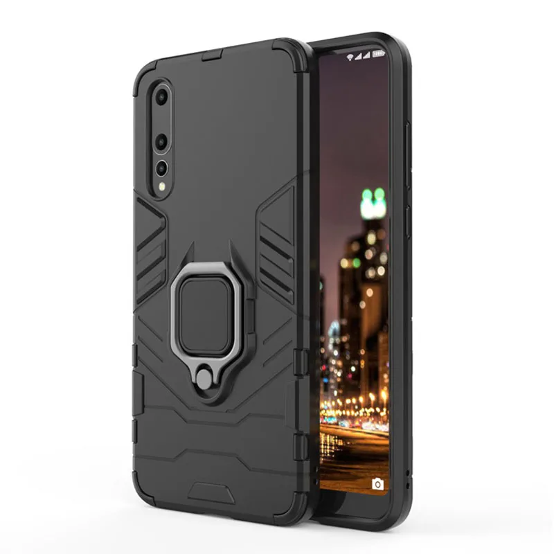 Чехол для телефона Huawei P30 Pro Mate 9/10/20 ударопрочный чехол с кольцом на палец Honor 10 Lite