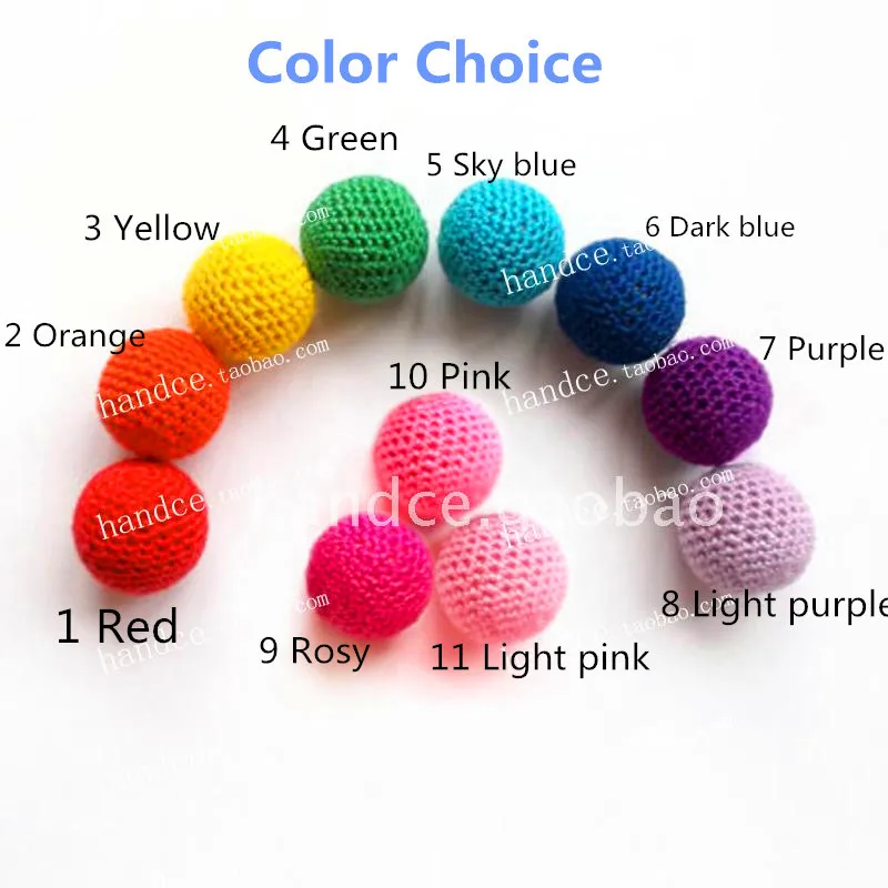 30 шт цветные Хлопковые вязаные крючком шарики как Сделай Сам Вязание 1 8 см 3D