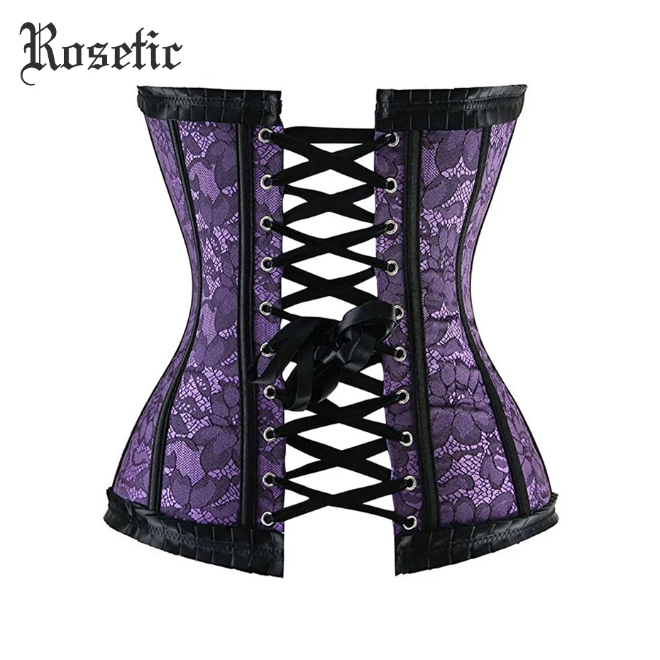 Rosetic, бюстье, корсеты, женские повязки, винтажные печатные ленты, на шнуровке, корсеты, Ретро стиль, сексуальные, обтягивающие, панк, дикие, готические корсеты