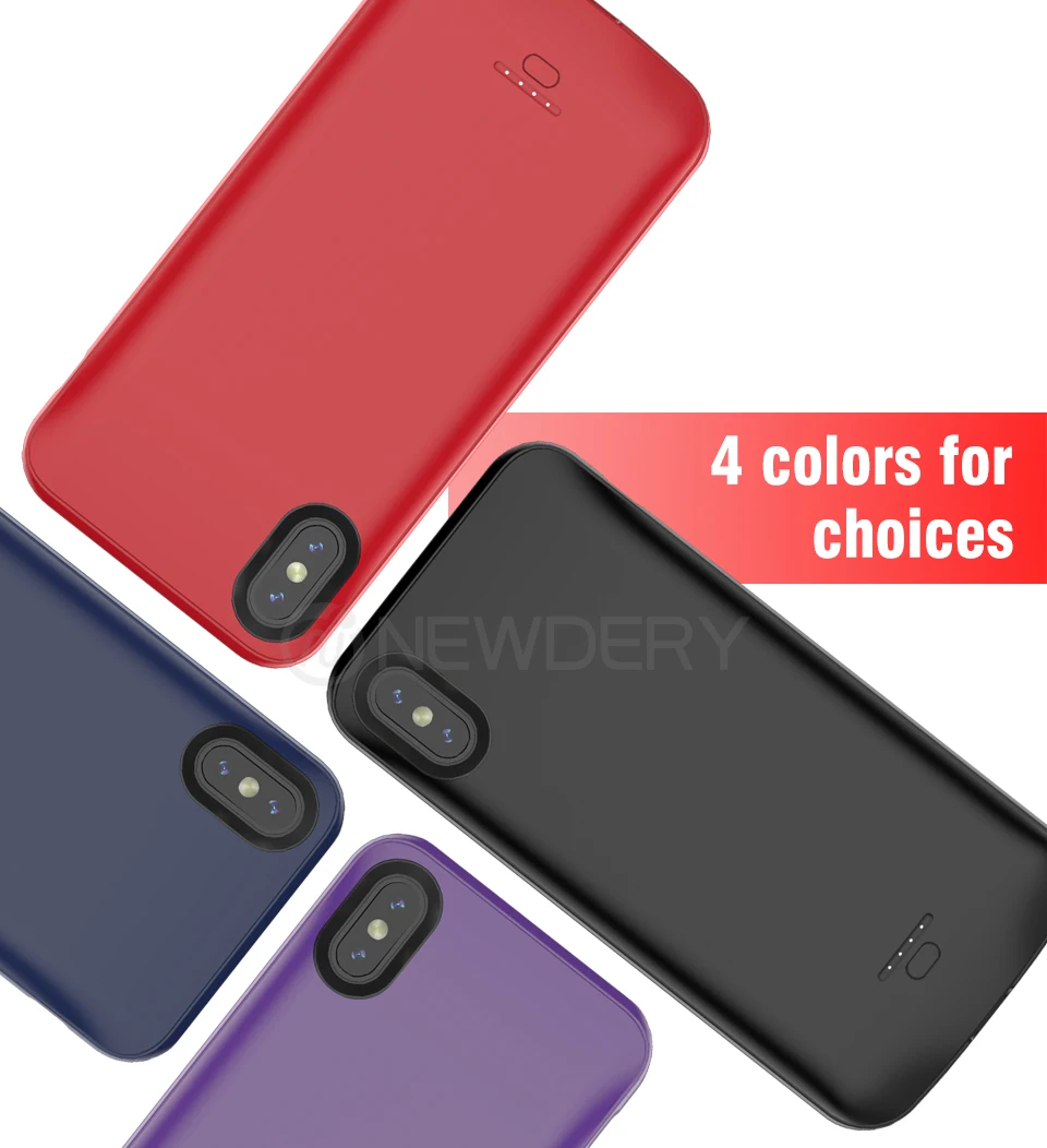 NEWDERY 4000 мАч магнит Портативный Аккумулятор Чехол для iPhone X XS полное покрытие для защиты чехол для iPhone 10 power bank