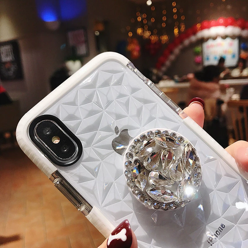 Роскошный Алмазный милый шнур для волос, мягкий чехол для iphone 7 X XR XS 11 pro MAX 8 6S plus для samsung S10 S8 S9 Note A50