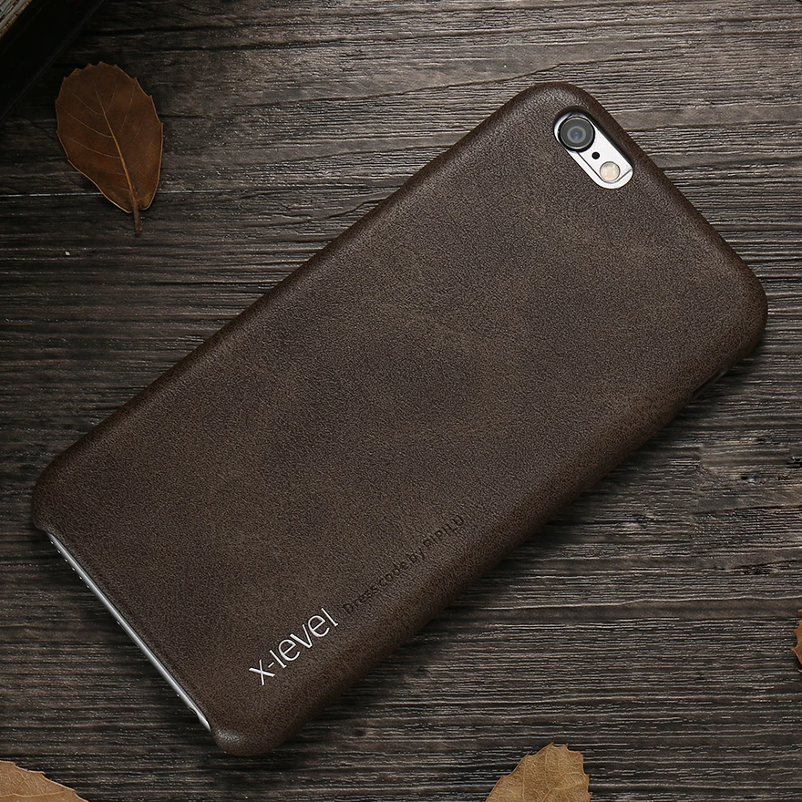 X-Level кожаный чехол для iPhone 6 6s Plus чехол s Роскошный ударопрочный бизнес задняя крышка для телефона для iPhone 6 6s